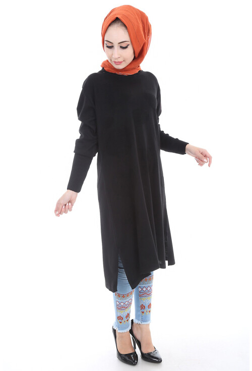 15464 DESENLİ TRİKO TESETTÜR TUNİK