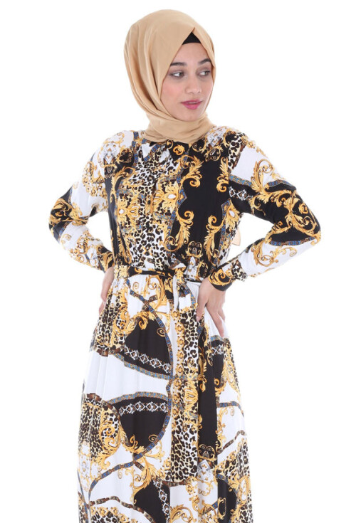 1549 DESENLİ TESETTÜR ELBİSE