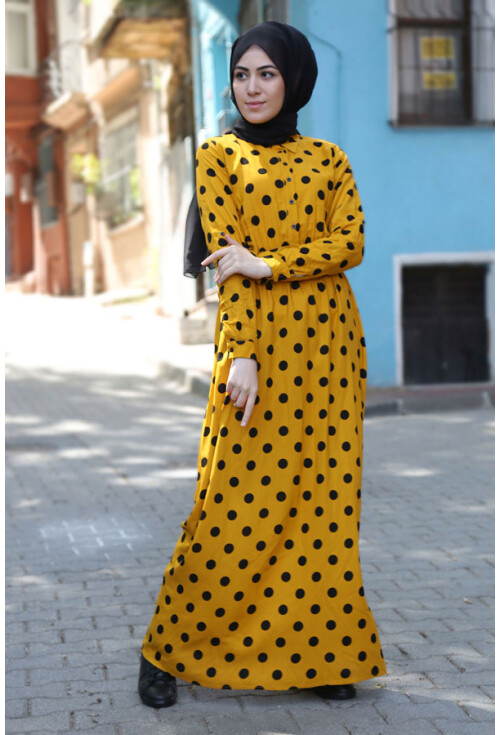 1549 DESENLİ TESETTÜR ELBİSE
