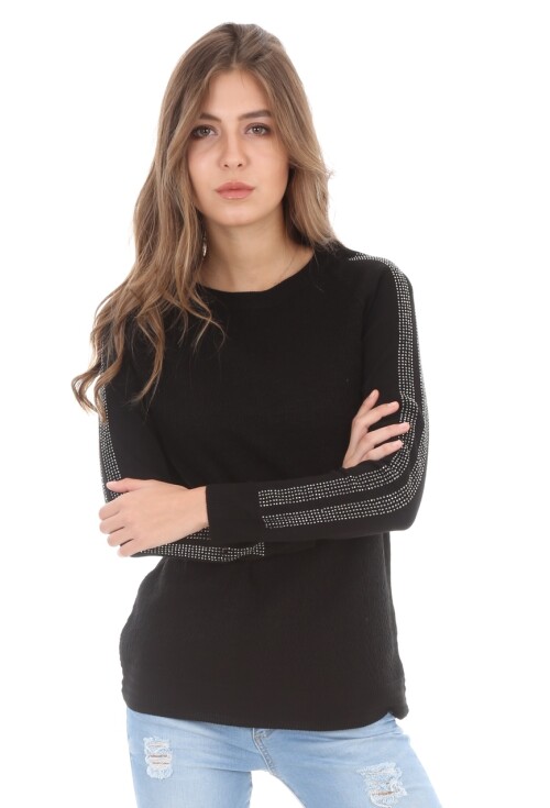 15510 KOLLARI TAŞLI TRİKO KAZAK