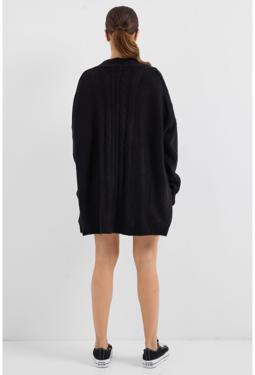 15884 Salaş Oversize Triko Hırka