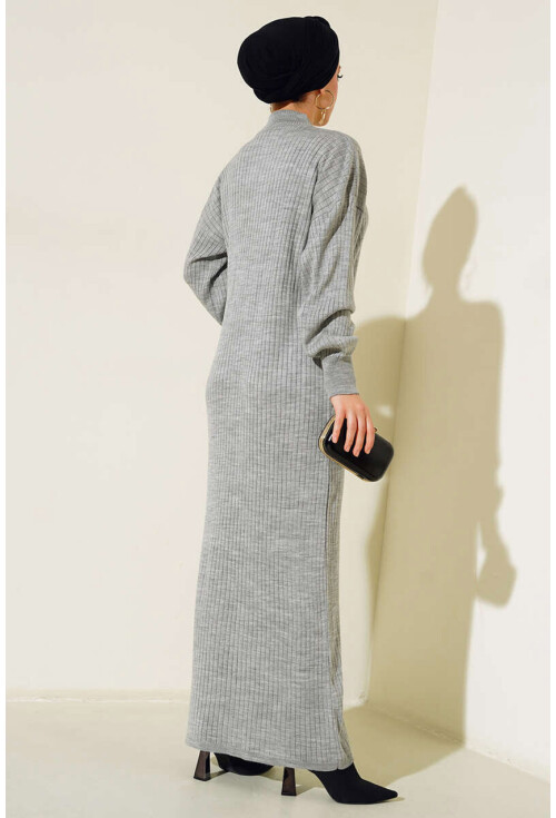 15900 Boydan Tesettür Triko Elbise