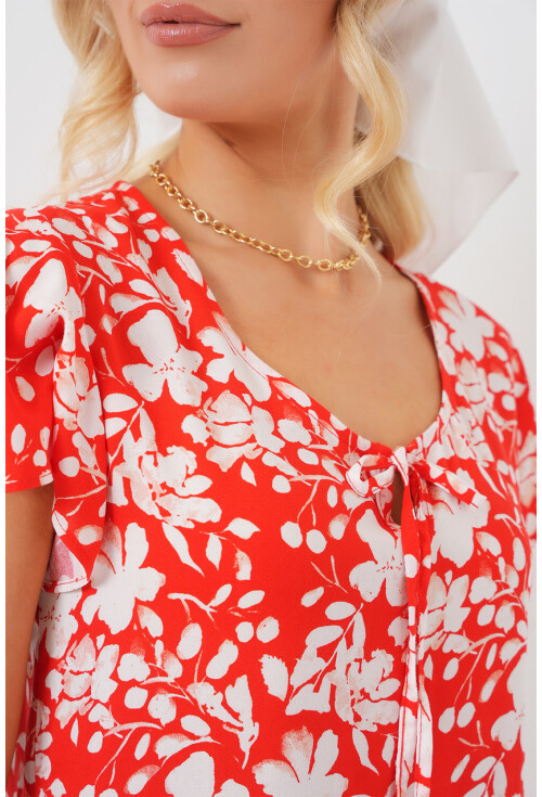 2352 V Yaka Kısa Elbise