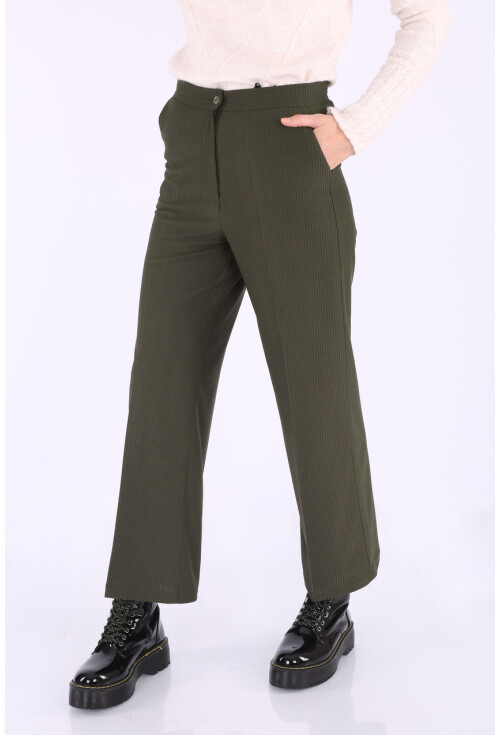 6463 Fitilli Geniş Paça Pantolon