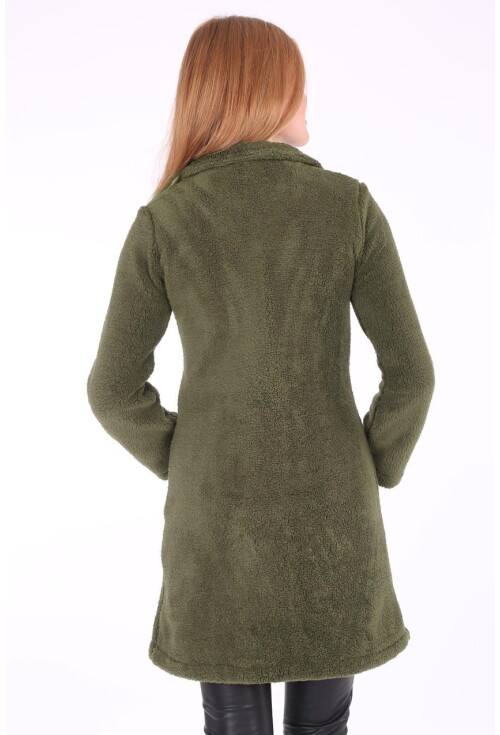9069 Şal Yaka Peluş Kaban