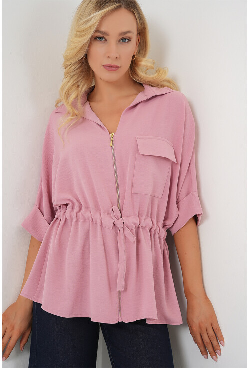 Fermuarlı Kadın Gömlek 0721