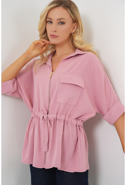 Fermuarlı Kadın Gömlek 0721