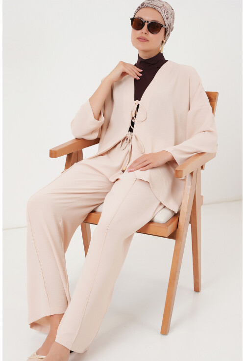 Kadın Ayrobin Kimono Pantolon İkili Takım 6739