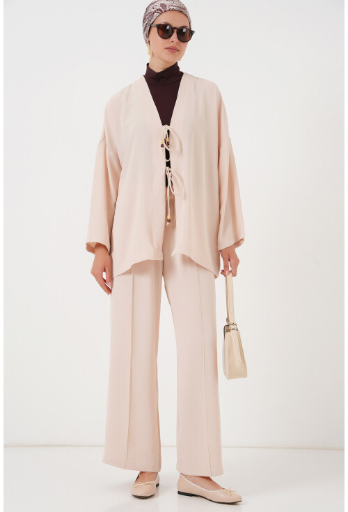Kadın Ayrobin Kimono Pantolon İkili Takım 6739