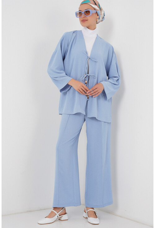Kadın Ayrobin Kimono Pantolon İkili Takım 6739