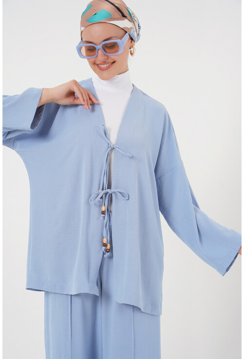 Kadın Ayrobin Kimono Pantolon İkili Takım 6739