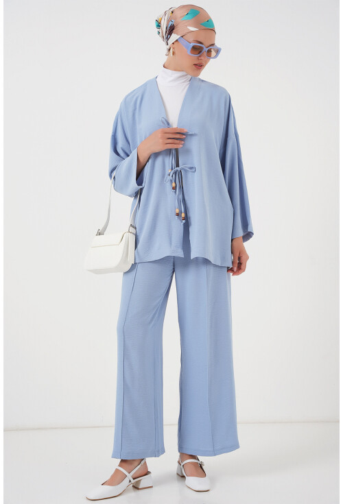 Kadın Ayrobin Kimono Pantolon İkili Takım 6739