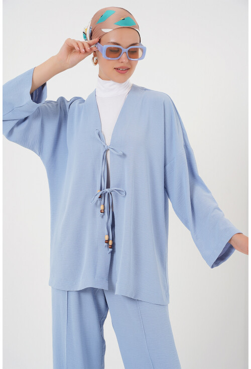 Kadın Ayrobin Kimono Pantolon İkili Takım 6739