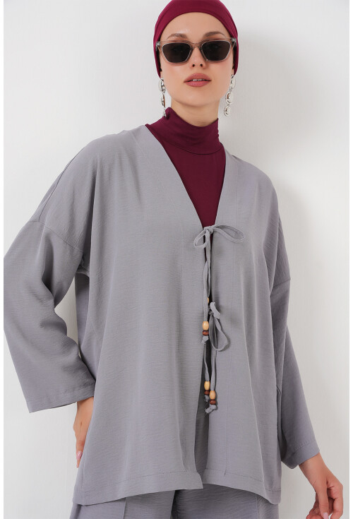 Kadın Ayrobin Kimono Pantolon İkili Takım 6739