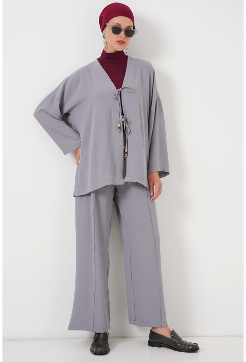 Kadın Ayrobin Kimono Pantolon İkili Takım 6739
