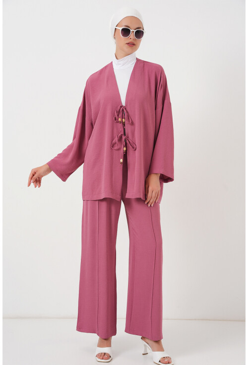 Kadın Ayrobin Kimono Pantolon İkili Takım 6739