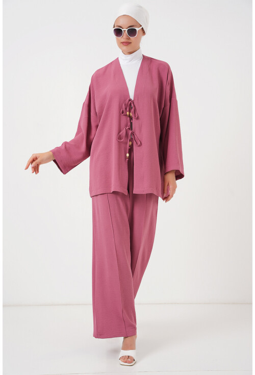 Kadın Ayrobin Kimono Pantolon İkili Takım 6739