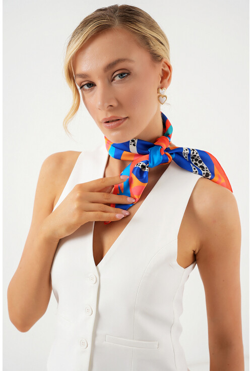 Kadın Desenli Bandana Fular 010187