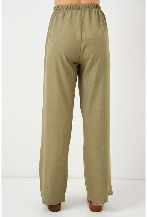 Kadın Geniş Paça Keten Pantolon 6735