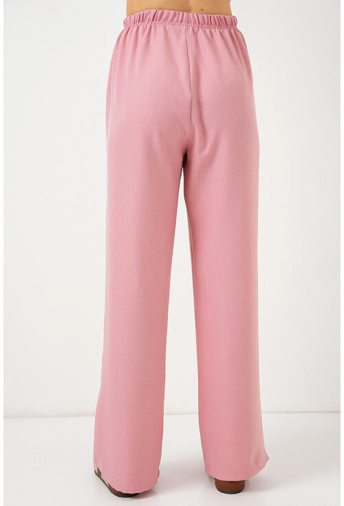Kadın Geniş Paça Keten Pantolon 6735