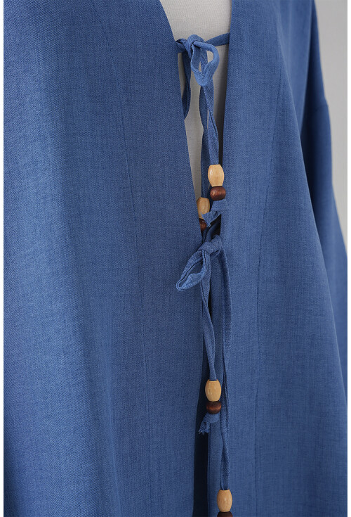 Kadın Keten Kimono İkili Takım 6727