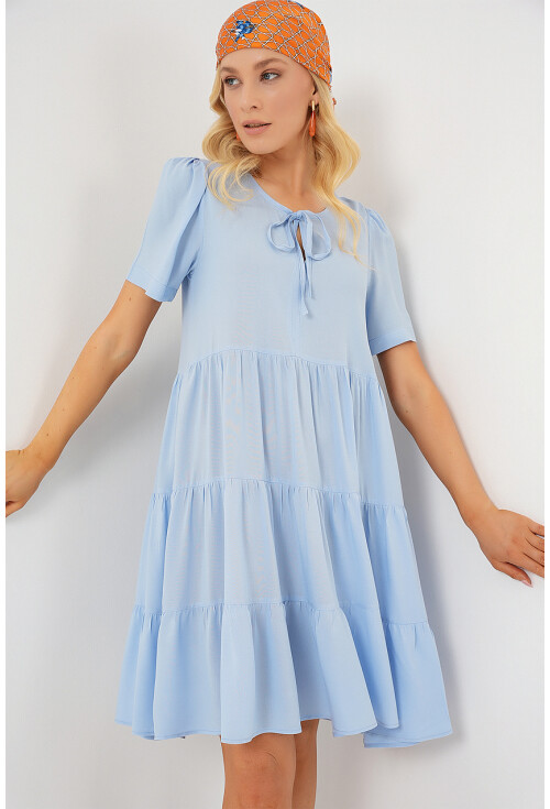 Kadın Kısa Kol Kısa Elbise 2554