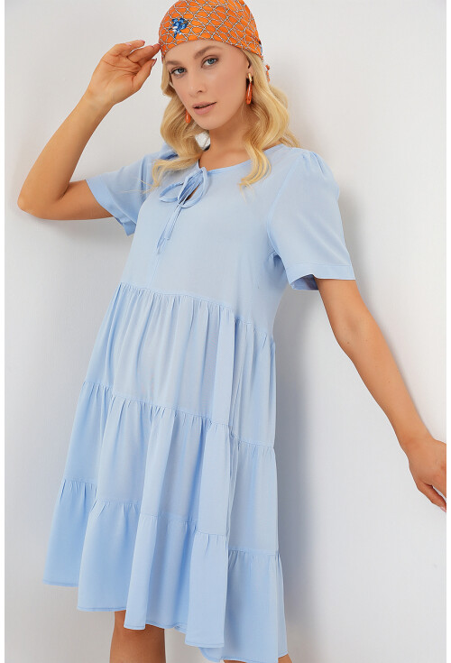 Kadın Kısa Kol Kısa Elbise 2554