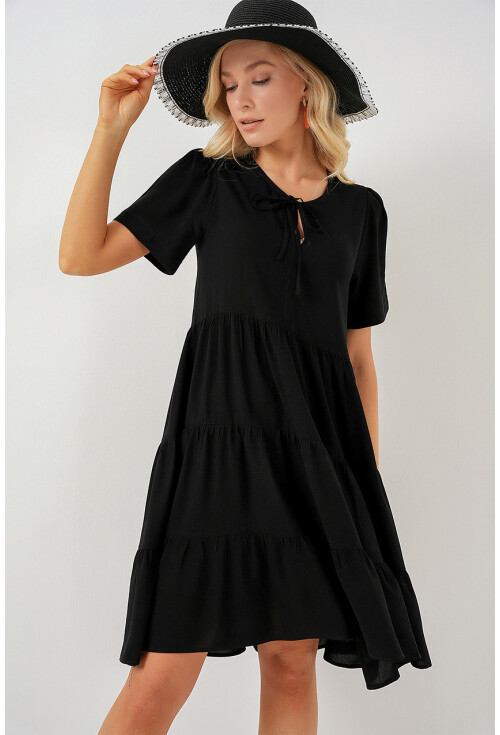 Kadın Kısa Kol Kısa Elbise 2554