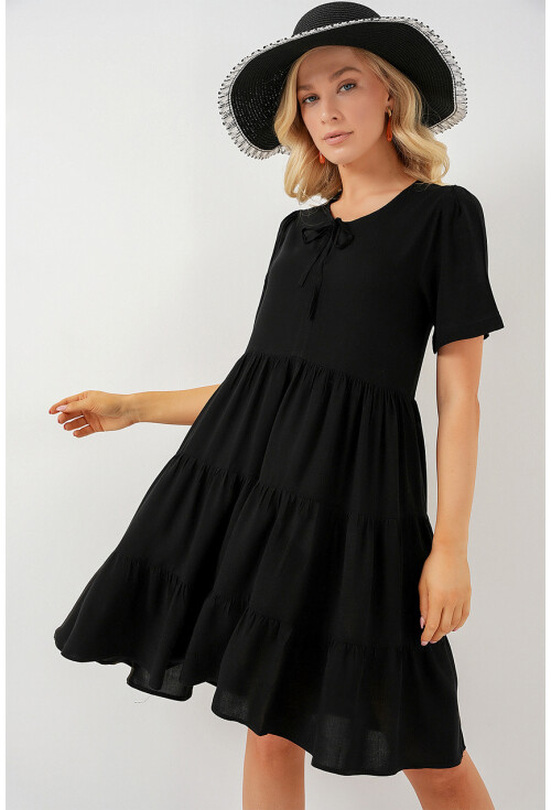 Kadın Kısa Kol Kısa Elbise 2554