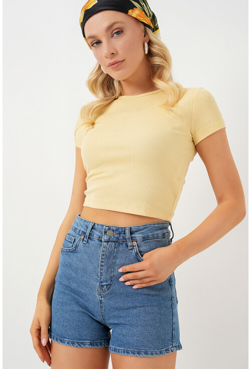 Kadın Kısa Kot Şort 5339