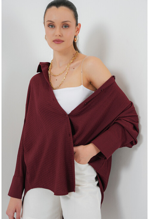 Kadın Örme Oversize Gömlek 20264