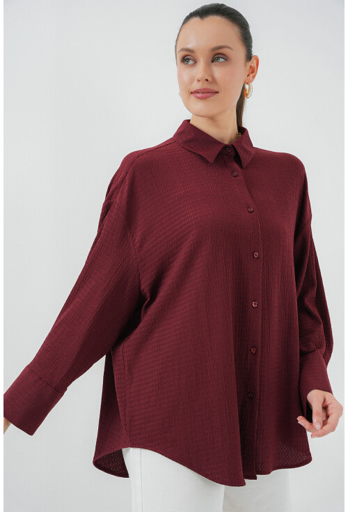 Kadın Örme Oversize Gömlek 20264