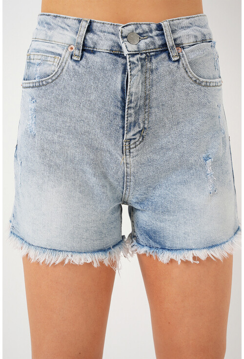 Kadın Püsküllü Kot Şort 5338