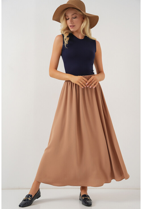 Kadın Uzun Ayrobin Etek 8050