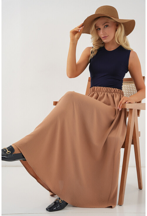 Kadın Uzun Ayrobin Etek 8050