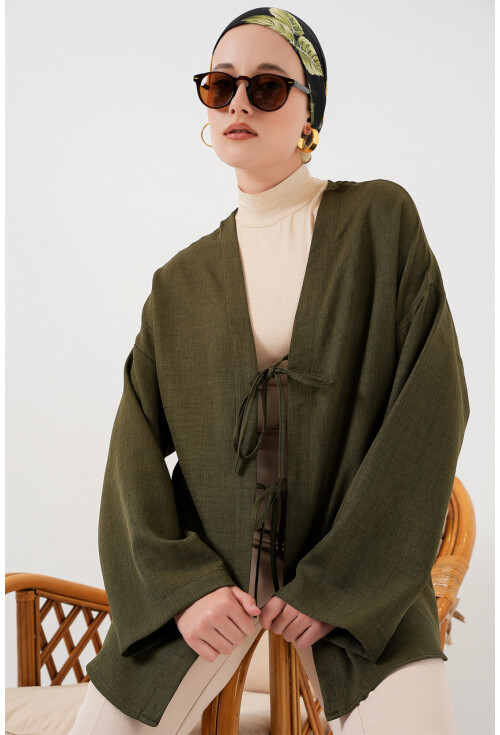 Keten Tesettür Kimono 5968
