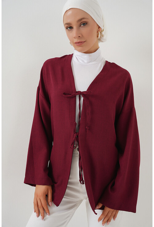 Keten Tesettür Kimono 5968