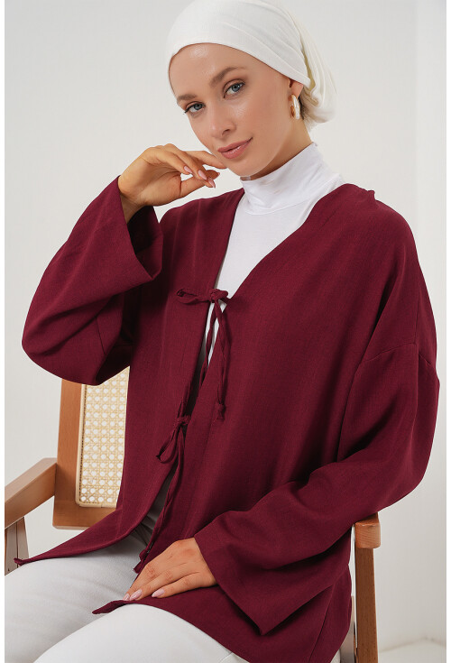 Keten Tesettür Kimono 5968