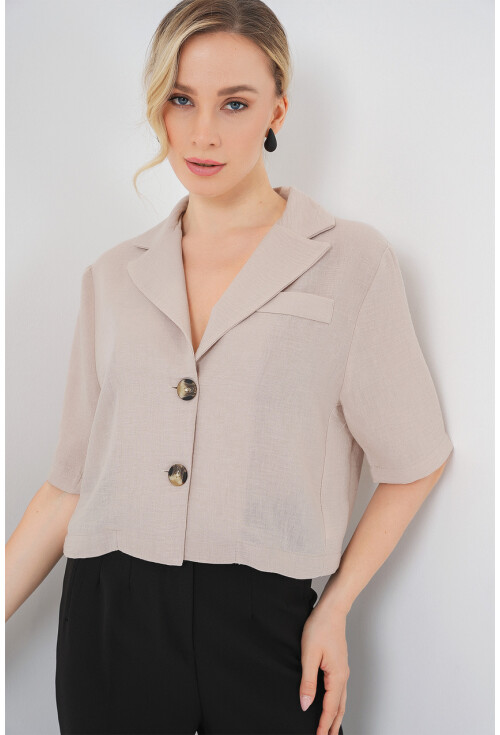 0706 Crop Keten Ceket