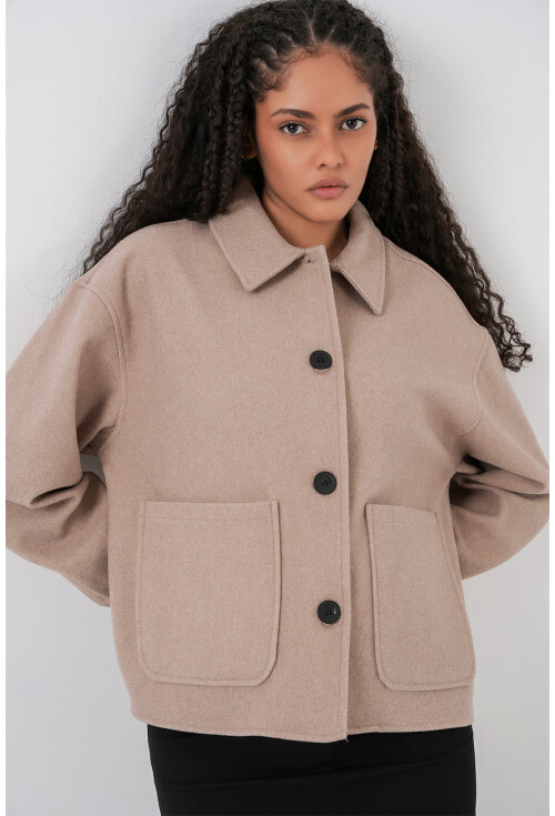 0713 Kadın Kaşe Ceket