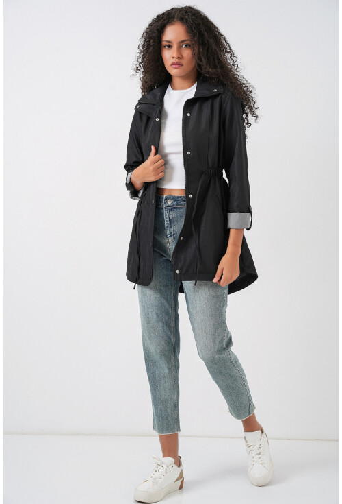 10322 Trench Coat With Drawstring Waist