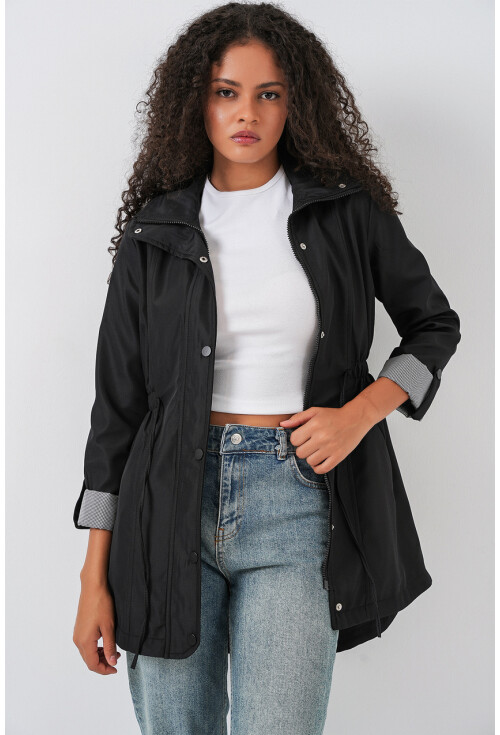 10322 Trench Coat With Drawstring Waist