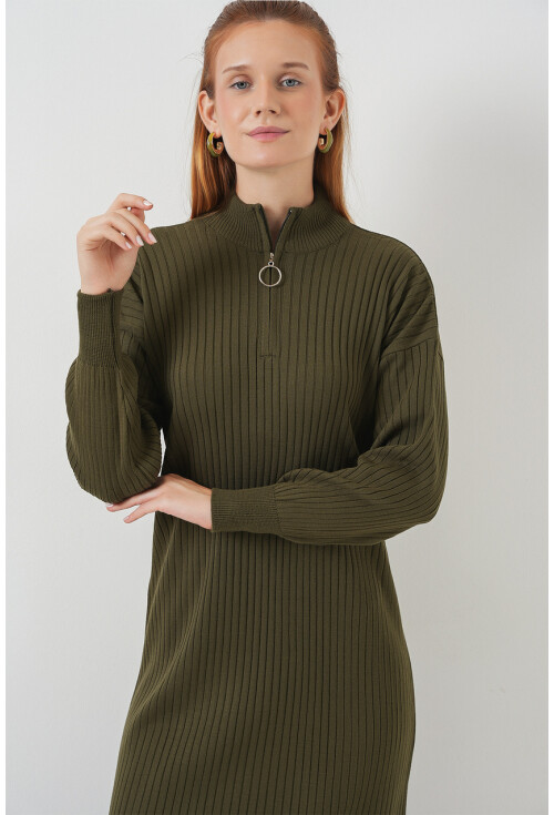 15839 Boydan Triko Elbise