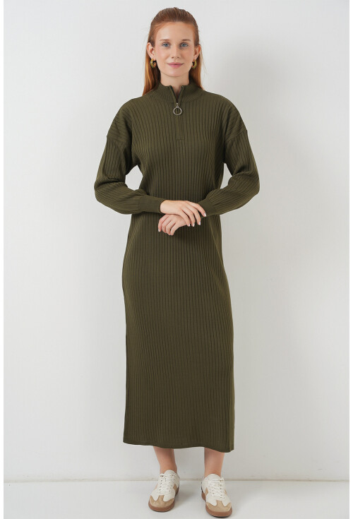 15839 Boydan Triko Elbise