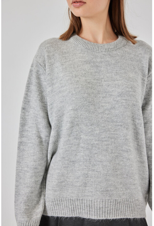 15895 Baklava Desenli Oversize Triko Kazak