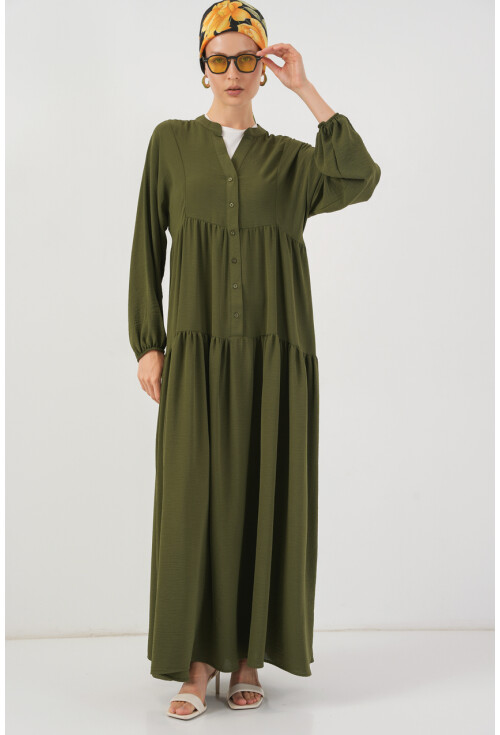 2527 Kadın Uzun Tesettür Elbise