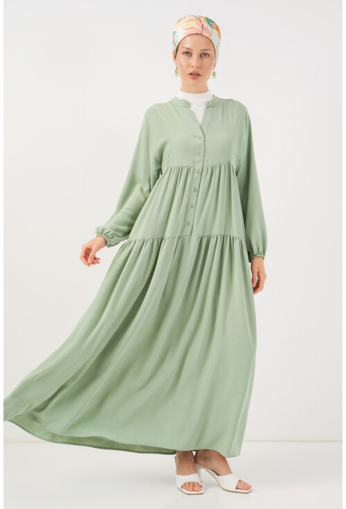 2527 Kadın Uzun Tesettür Elbise