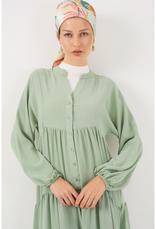 2527 Kadın Uzun Tesettür Elbise