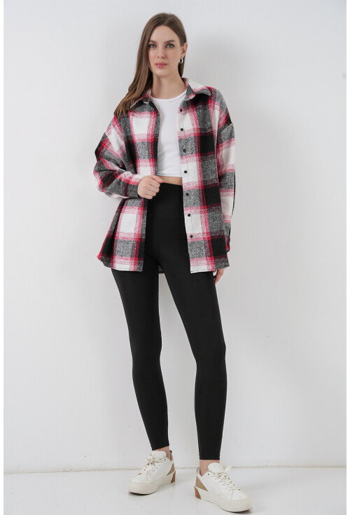 3854 Ekose Desen Çift Cepli Gömlek