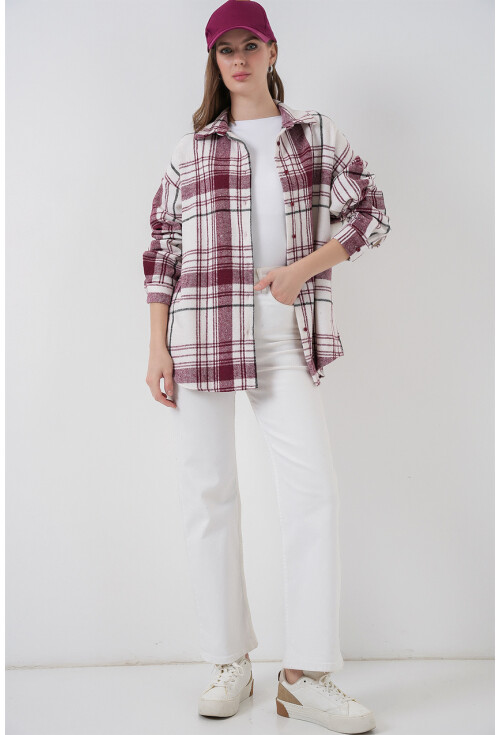 3854 Plaid Shirt With Double Pocket